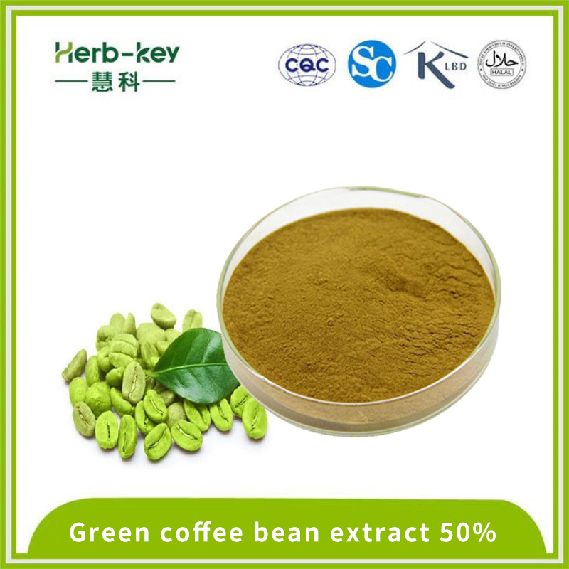 Blutdrucksensive grüne Kaffeebohnenextrakt 50% Pulver