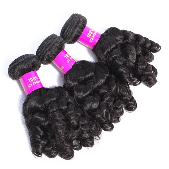 9A Grade Double Drawn Aunty Funmi Human Hair,Natural Wholesale Brazilian Hair Weave