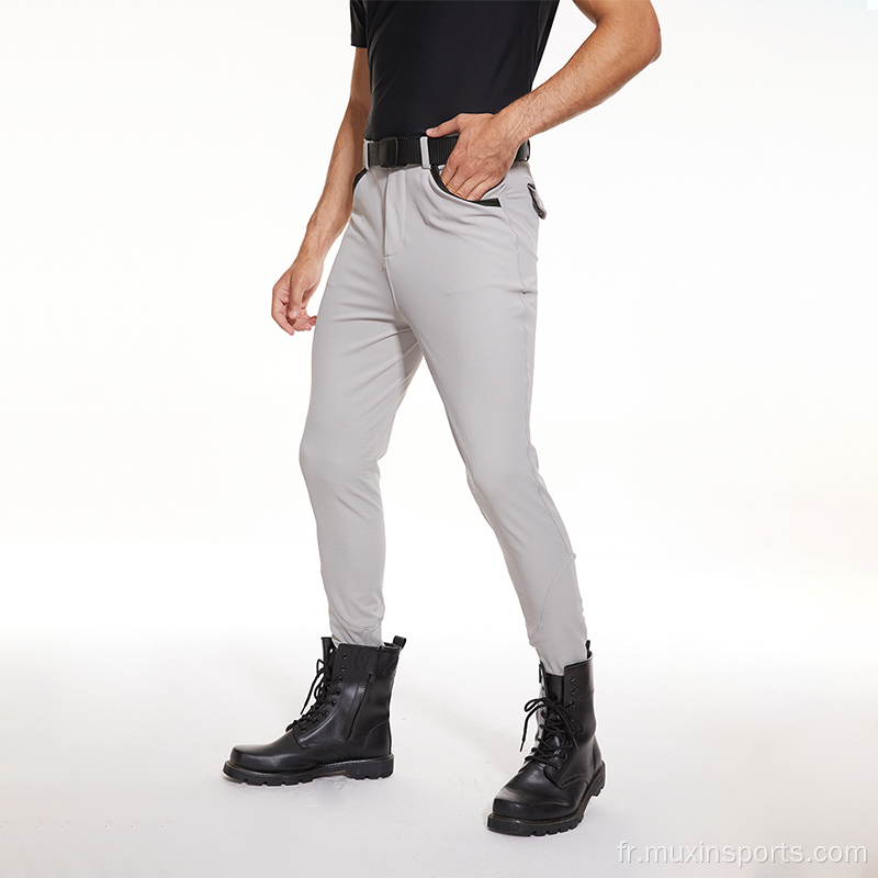 Grey Breathable Equestrian Knee Grips Breeches