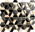 Mosaico de vidrio de diseño hexagonal