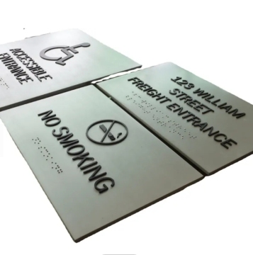 stainless steel magnetic door toilet braille sign
