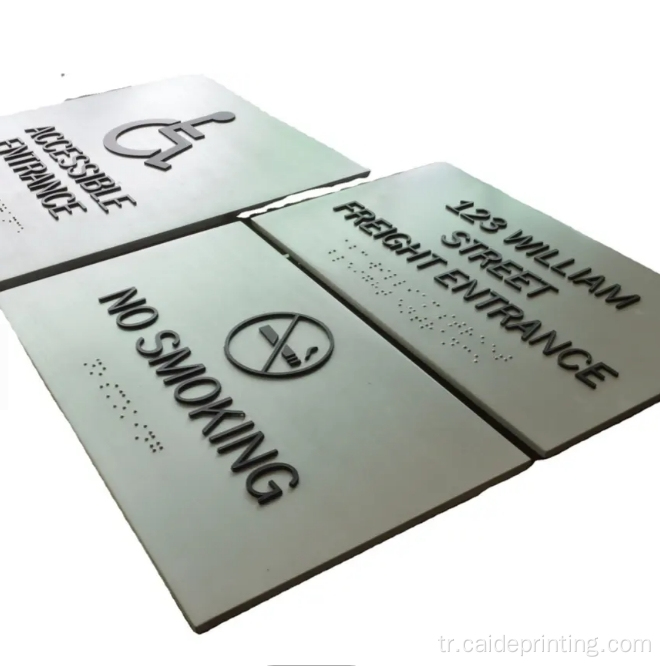 Paslanmaz çelik manyetik kapı tuvalet braille işareti