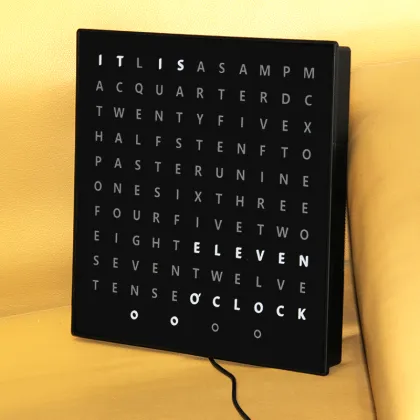 Sharper Image Light Up Electronic Wall Clock - Free Sample LED Display Clock