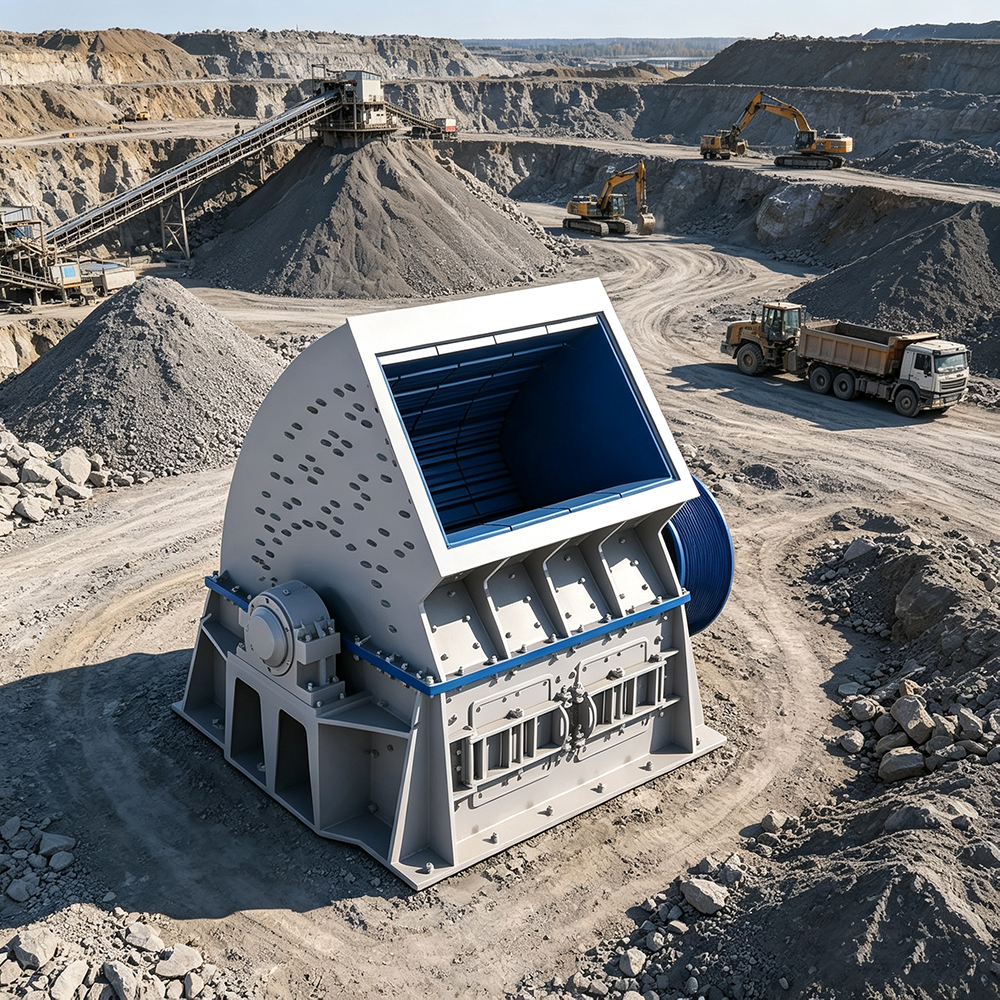 three impact zone hammer crusher