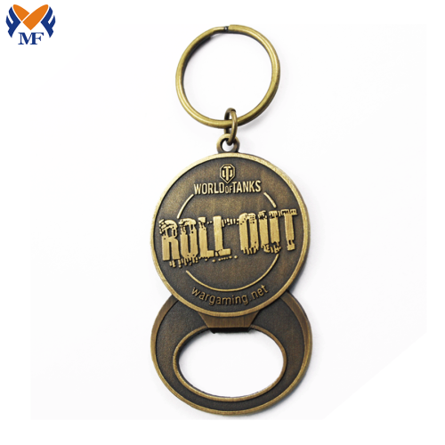 Metal Custom Shape Beer Keychain Bottle Opener