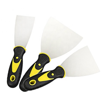 Trending 2023 New Rubber Handle Putty Knife - Stiff Stainless Steel Blade for Wall Repair and Home Patching