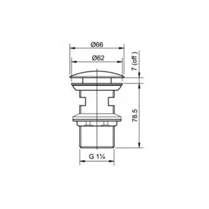 Zinc Alloy Bathroom Basin Drainer Stopper