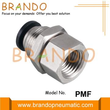 1/4'' PMF Bulkhead Female Straight Pneumatic Hose Fitting