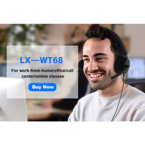 ENC noise cancelling computer wired headset