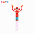 Wacky cymbal claping red monkey bubble wand