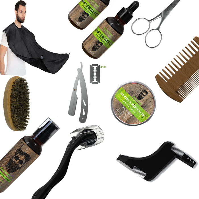 Kit de crecimiento de bigote de 12 piezas