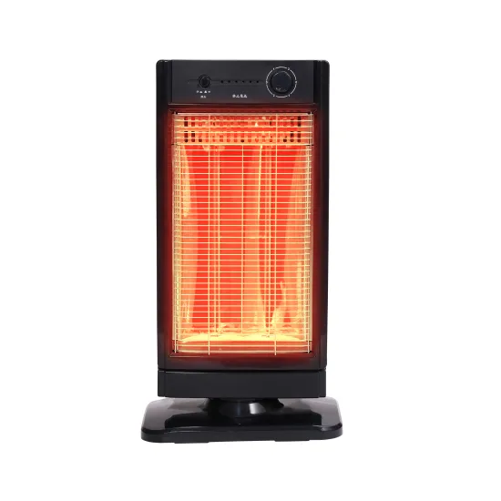 Portable Black 600W/1200W Electric Carbon Heater with 2 Heating Settings