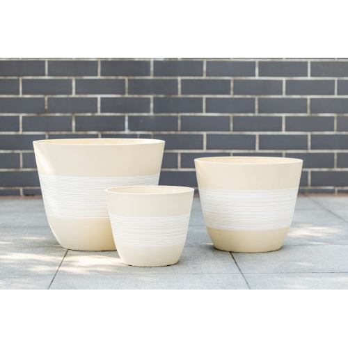 Горшок для цветов с текстурированной резной линией