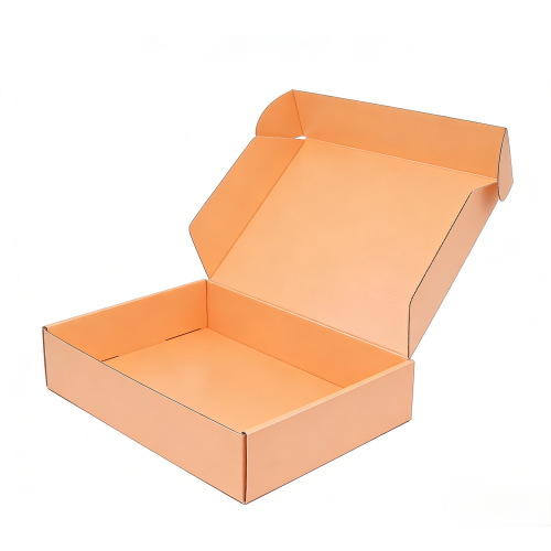 Boîte-cadeau en carton ondulé personnalisé orange