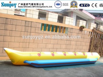 0.9mm PVC Tarpaulin inflatable water banana boat for adults Kids Children