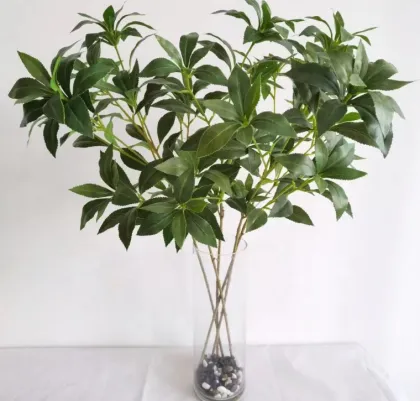 Wholesale Artificial Plastic Leaves and Silk Japanese Andromeda for Wedding Decor