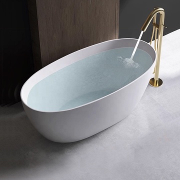 Small Oval Acrylic Soaking Freestanding Bathtub