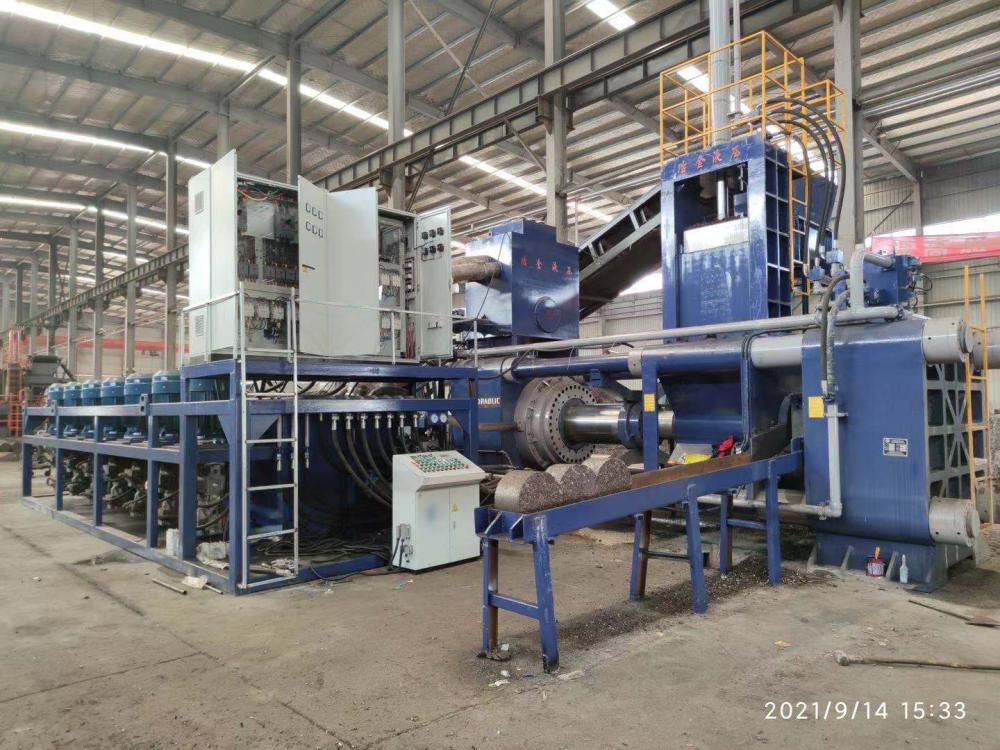 Horizontal Waste Steel Chippings Briquette Machine Press