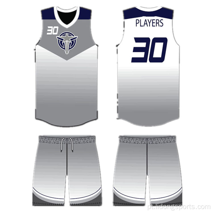 Camisas de basquete personalizadas sublimação de uniforme de basquete