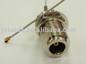 (1060)N female bulkhead connector to UFL connector with 1.13 cable