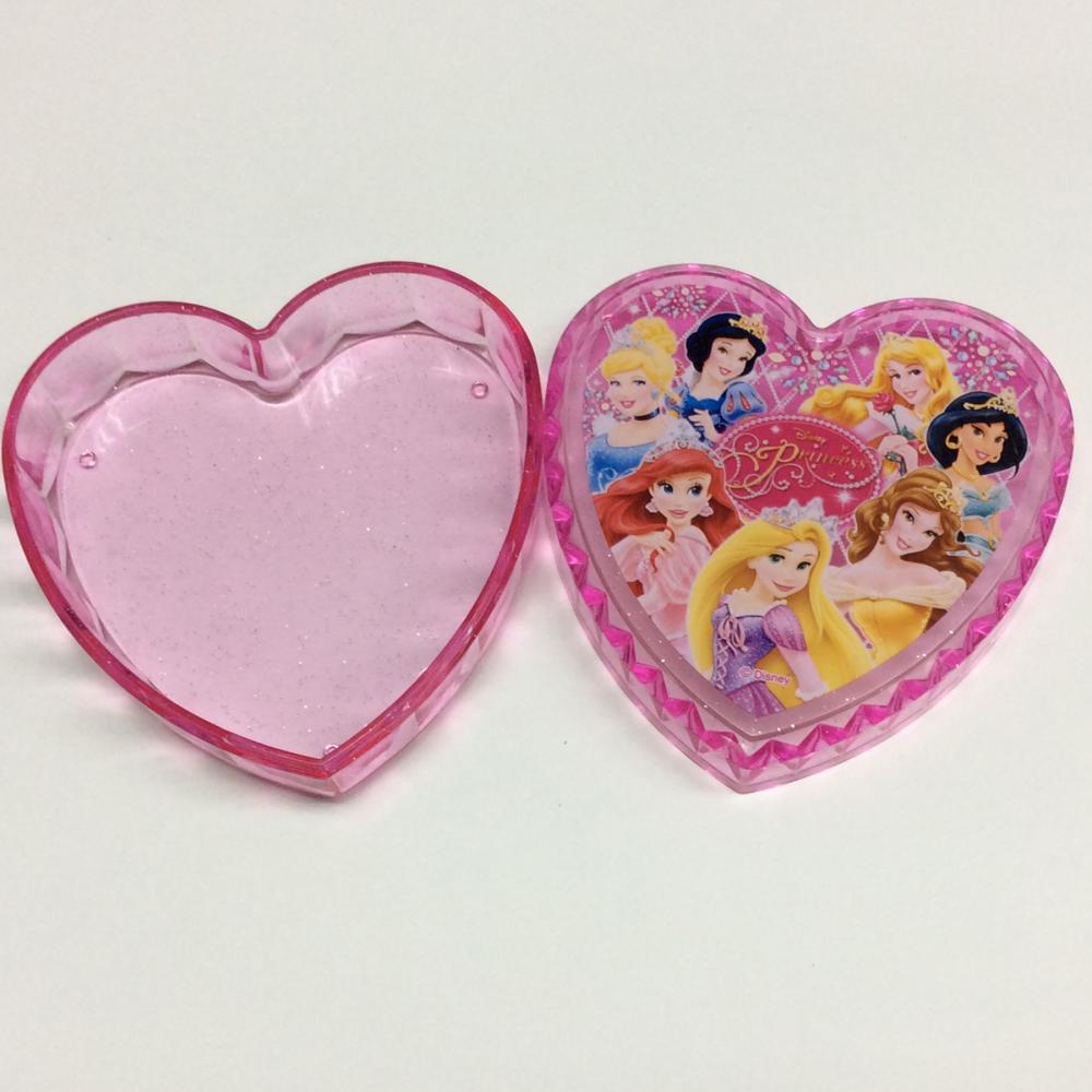 Plastic mini Disney heart shaped storage box