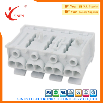 Sineyi-101 Yuyao UL EC white PA66 type 2 Side 4 poles hood type solderless insulated flame retardant 923 PCB terminal block