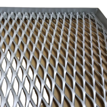Expanded Aluminium Mesh Curtain Wall with L Type Frame and Perforated Ceiling Tiles