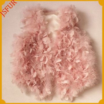 Elegant Clothes For Women Genuine Turkey Feather Fur Vest