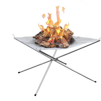 Portable Foldable Firewood Burning Stand and Stainless Steel Fire Pit: The Ultimate Outdoor Convenience
