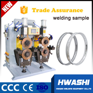 Hwashi New Automatic Bicycle Steel Wheel Rim Dual Seam Welding Machine