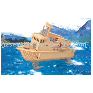 Missile Speedboat Wooden Toys