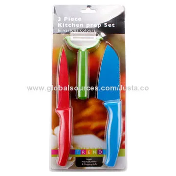 Kitchen knife sets, PP handle ceramic peeler