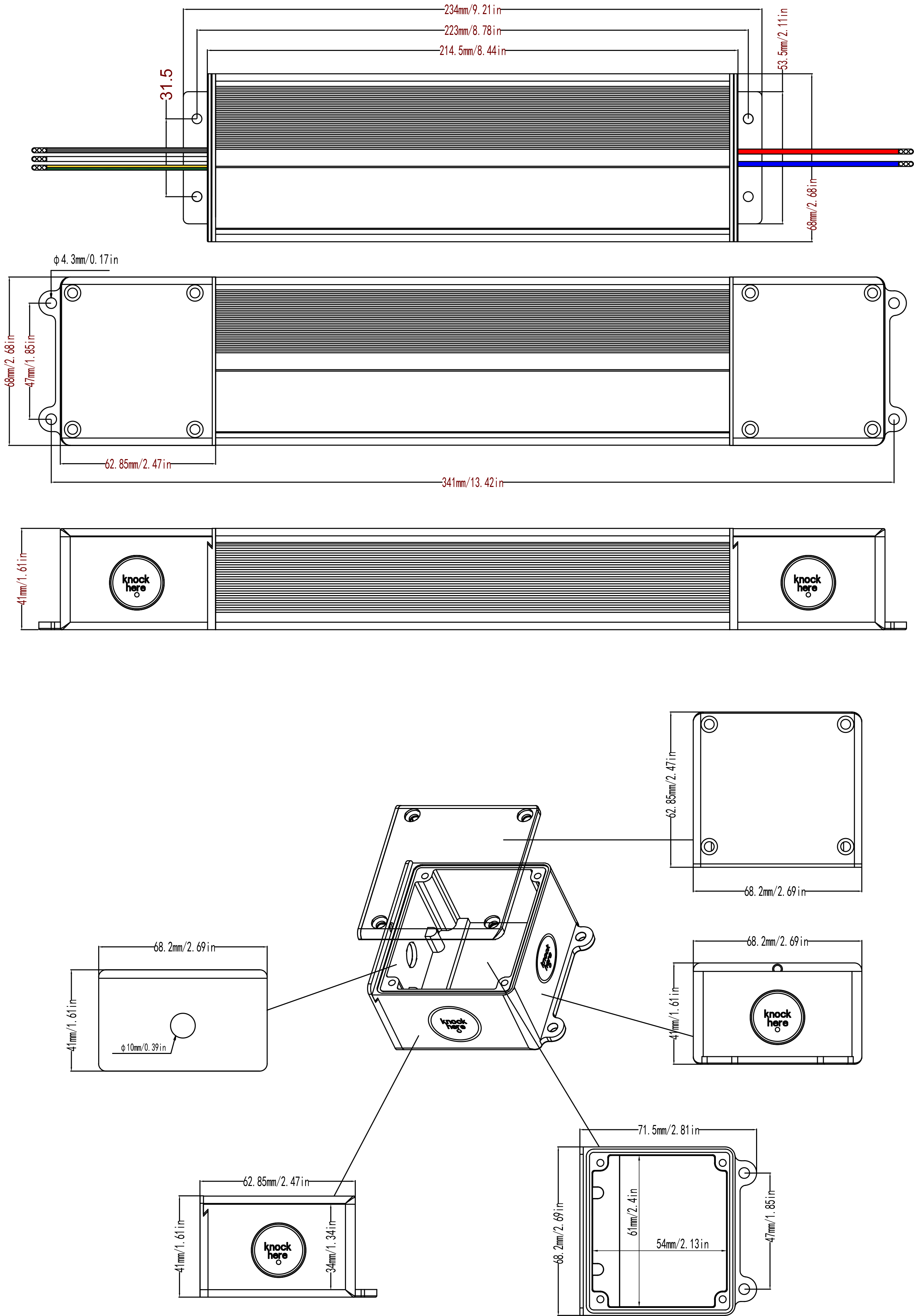 Ks 200w Dimension Drawing