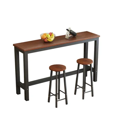Wholesale Cheap Wood High Bar Table Stool Sets 1+2 Simple Bar Table Sets