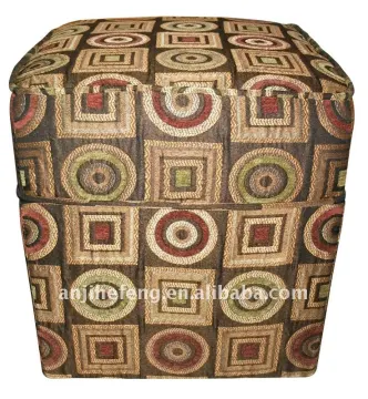 fabric square storage ottoman, storage bench, footstool