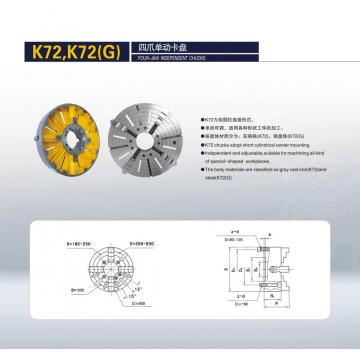 K72 시리즈 4 홀 독립형 선반 척