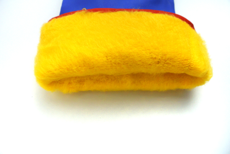 Blue pvc cashmere cold-proof gloves