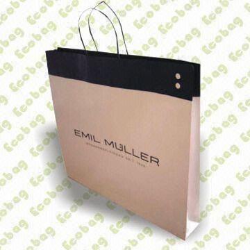 Eco-friendly Kraft Paper Bag with Twist Paper Handle, Suitable for Promotional Purposes