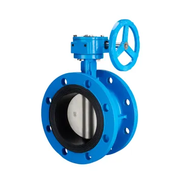 Taike Valve PN10 PN16 EPDM Rubber Seat Cast Iron Ductile Iron WCB Worm Gear Double Flange Type Butterfly Valve