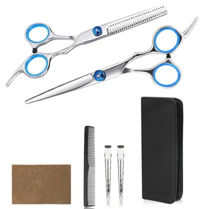 6 Inch Stainless Steel Pet Grooming Scissors for Cats - Salon Quality Haircut Scissors