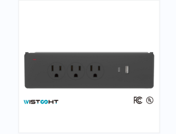 US standard retention clip power strip