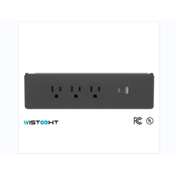 US standard retention clip power strip