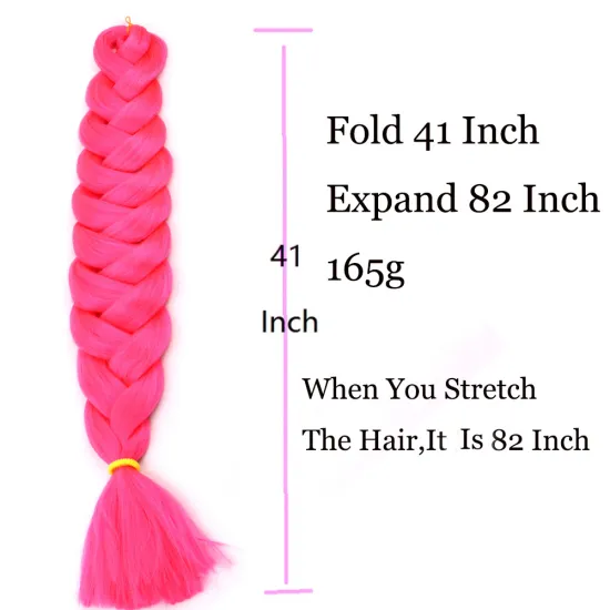 Jumbo Braid Hair 41Inch 165g Crotchet Braids Synthetic Expression Braiding Hair Extension Blond Pink Purple