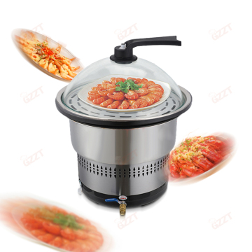 10L Thép không gỉ Thương mại Hải sản Hồ sơ &amp; Nồi nấu ăn hơi