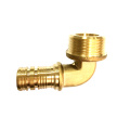 Brass PEX male elbow