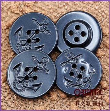 4-Hole Fashion Plastic Button with Anchor
