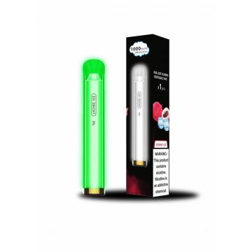 Mini -tasku kertakäyttöinen vape RGB -valaistus