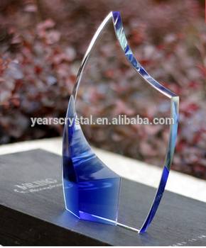 Nice 3d laser crystal trophy award for Business Anniversary