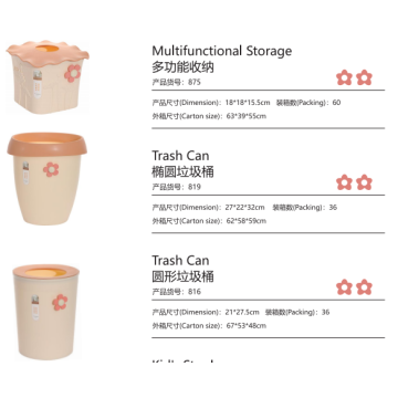 Cute Mini Trash Can Plastic Dustbin Garbage Cans