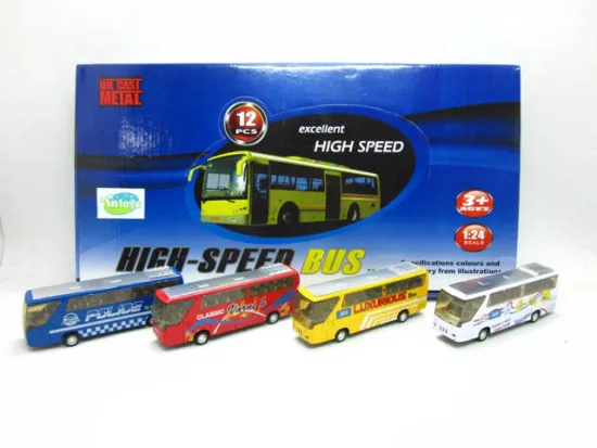 PULL BACK DIE CAST BUS W/MUSIC  LIGHT